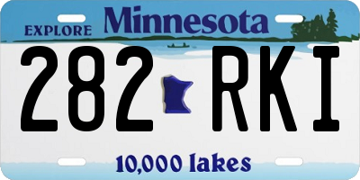 MN license plate 282RKI