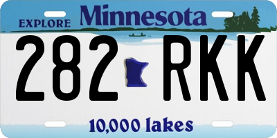 MN license plate 282RKK
