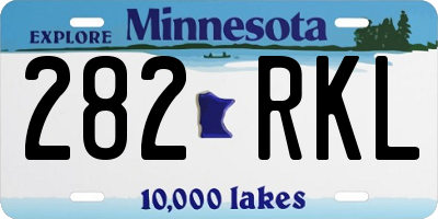 MN license plate 282RKL
