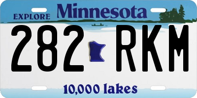 MN license plate 282RKM