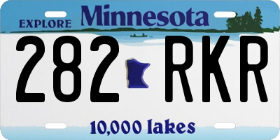 MN license plate 282RKR