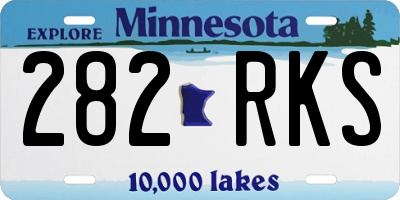 MN license plate 282RKS
