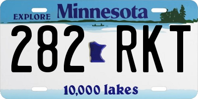MN license plate 282RKT
