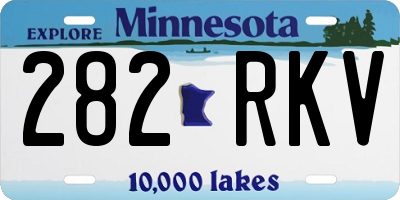 MN license plate 282RKV