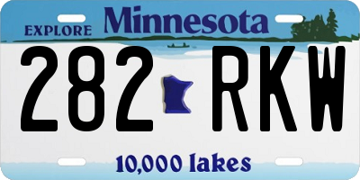 MN license plate 282RKW