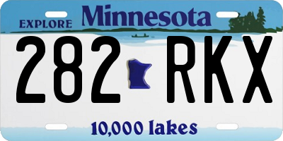 MN license plate 282RKX