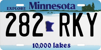 MN license plate 282RKY