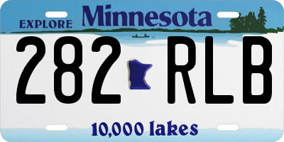 MN license plate 282RLB
