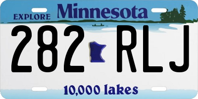 MN license plate 282RLJ