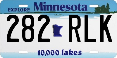 MN license plate 282RLK