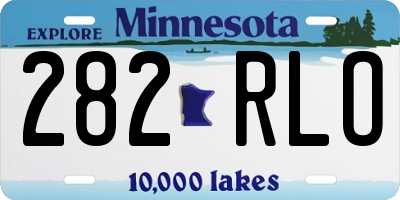 MN license plate 282RLO