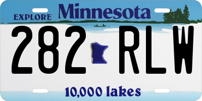 MN license plate 282RLW