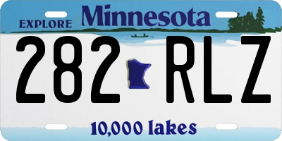 MN license plate 282RLZ