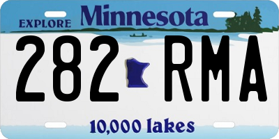 MN license plate 282RMA