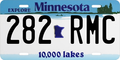 MN license plate 282RMC