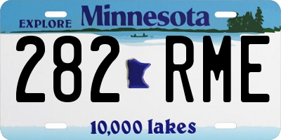 MN license plate 282RME