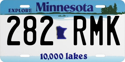 MN license plate 282RMK
