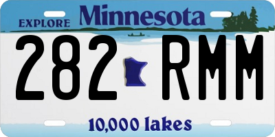 MN license plate 282RMM
