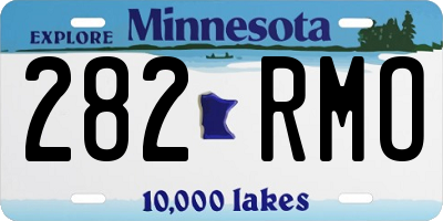 MN license plate 282RMO