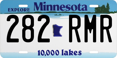 MN license plate 282RMR