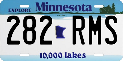 MN license plate 282RMS