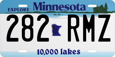 MN license plate 282RMZ