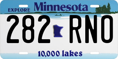 MN license plate 282RNO