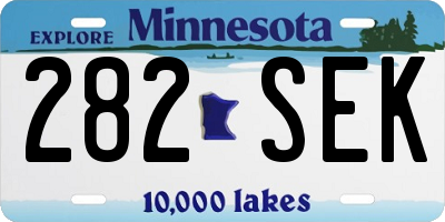 MN license plate 282SEK