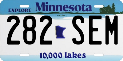 MN license plate 282SEM