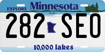 MN license plate 282SEO