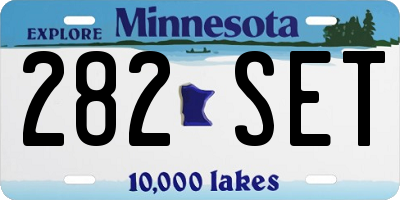 MN license plate 282SET