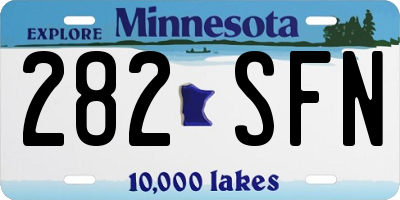 MN license plate 282SFN