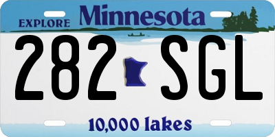 MN license plate 282SGL