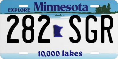 MN license plate 282SGR