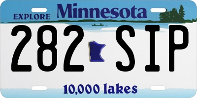 MN license plate 282SIP