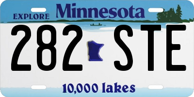 MN license plate 282STE
