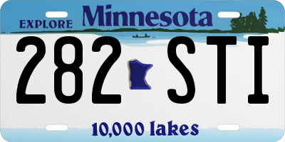 MN license plate 282STI