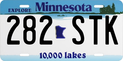 MN license plate 282STK