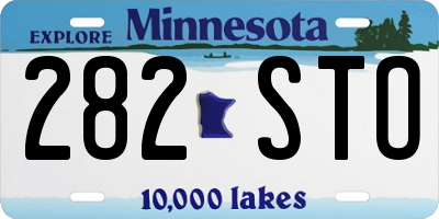MN license plate 282STO
