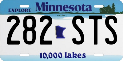 MN license plate 282STS