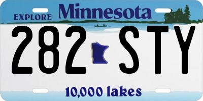 MN license plate 282STY