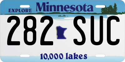 MN license plate 282SUC