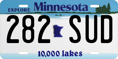 MN license plate 282SUD