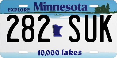 MN license plate 282SUK
