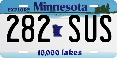 MN license plate 282SUS