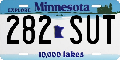 MN license plate 282SUT