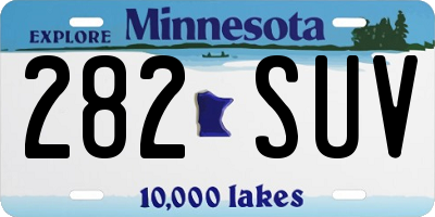 MN license plate 282SUV