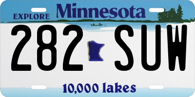MN license plate 282SUW