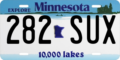 MN license plate 282SUX