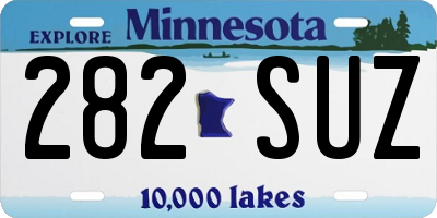 MN license plate 282SUZ
